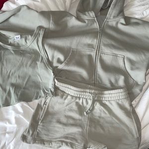 Aritzia TNA dusky green set